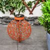 Mésan Lámpara solar LED Color óxido, Negro, 1 luz