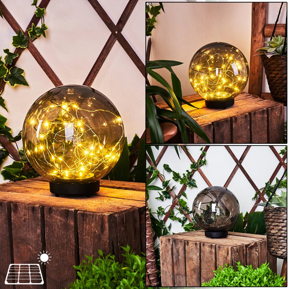Pollenca Lámpara solare LED Negro, 30 luces main product photo