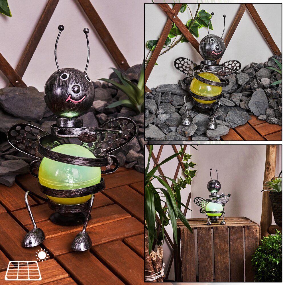 Korro Lámpara solar LED Negro, Plata, 1 luz main product photo