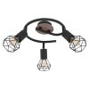 Globo XARA Lámpara de Techo Madera clara, Negro, 3 luces