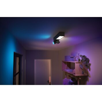 Philips HUE Centris Lámpara de Techo LED Negro, 3 luces, Cambia de color
