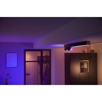 Philips HUE Centris Lámpara de Techo LED Negro, 3 luces, Cambia de color