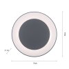 Leuchten Direkt ANIKA Lámpara de Techo LED Antracita, 1 luz, Mando a distancia