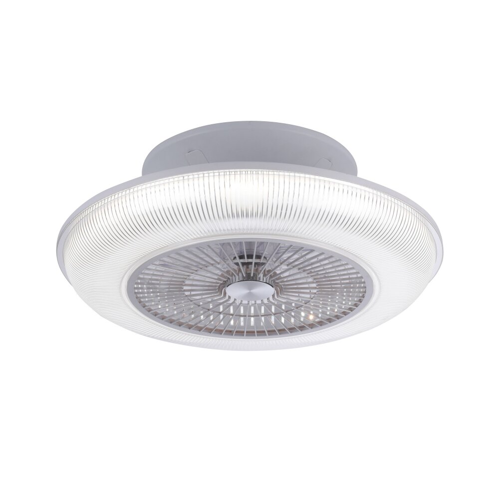 Leuchten Direkt DION Ventilador de techo LED Plata, 1 luz, Mando a distancia, Cambia de color main product photo
