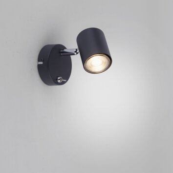 Leuchten Direkt TARIK Aplique LED Negro, 1 luz