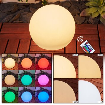 Ykullen Lámpara solare LED Negro, 1 luz, Mando a distancia, Cambia de color