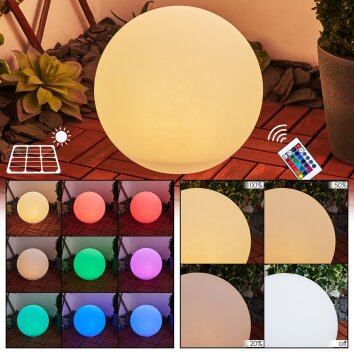 Ykullen Lámpara solare LED Negro, 1 luz, Mando a distancia, Cambia de color