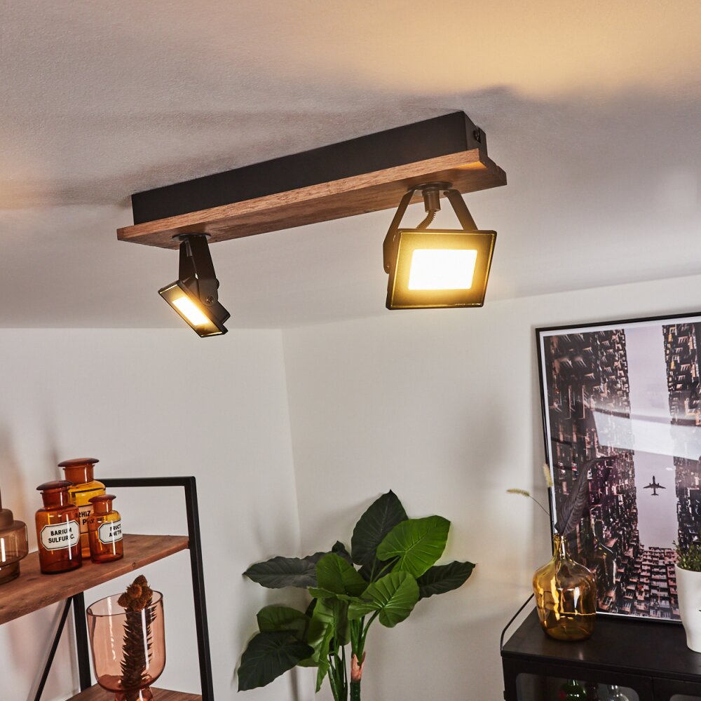 Giresta Lámpara de Techo LED Marrón, Negro, 2 luces main product photo