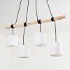 Betsele Lámpara Colgante Madera clara, Negro, 4 luces