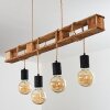 Gnitteryd Lámpara Colgante Marrón, Madera clara, Negro, 4 luces