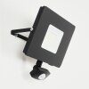 Krokane Aplique para exterior LED Negro, Blanca, 1 luz