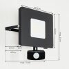 Krokane Aplique para exterior LED Negro, Blanca, 1 luz