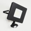 Krokane Aplique para exterior LED Negro, Blanca, 1 luz