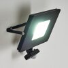 Krokane Aplique para exterior LED Negro, Blanca, 1 luz