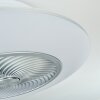 Chaville Ventilador de techo LED Blanca, 1 luz, Mando a distancia