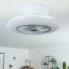 Chaville Ventilador de techo LED Blanca, 1 luz, Mando a distancia