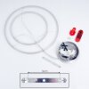 Canisteo Lámpara Colgante LED Plata, 2 luces, Mando a distancia, Cambia de color