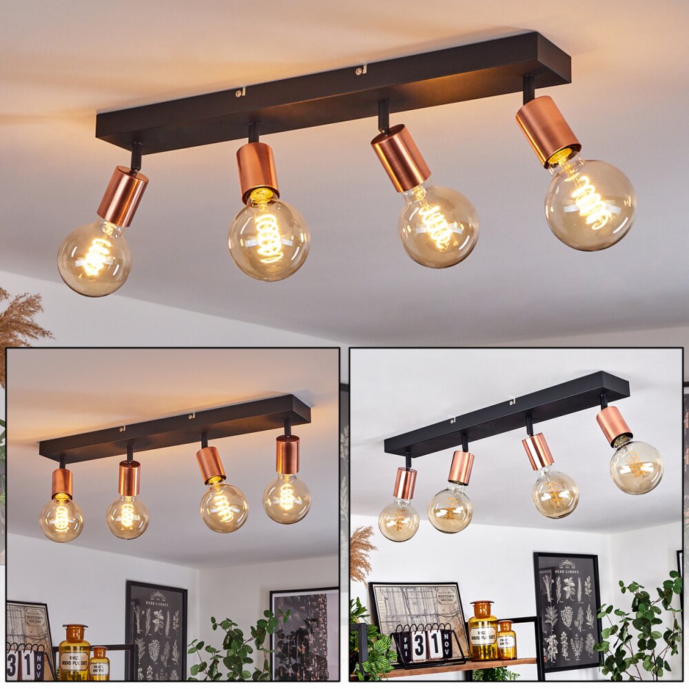 Tulla Lámpara de Techo Cobre, Negro, 4 luces main product photo