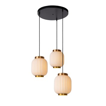 Lucide GOSSE Lámpara Colgante Negro, 3 luces