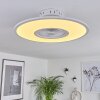 Marmorta Ventilador de techo LED Blanca, 1 luz, Mando a distancia