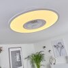 Marmorta Ventilador de techo LED Blanca, 1 luz, Mando a distancia