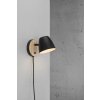 Nordlux THEO Aplique Madera clara, Negro, 1 luz