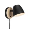 Nordlux THEO Aplique Madera clara, Negro, 1 luz