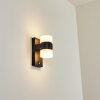 Tiarp Aplique para exterior LED Negro, 2 luces, Sensor de movimiento