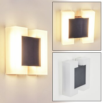 Zoppola Aplique para exterior LED Antracita, Blanca, 2 luces