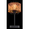 Globo GINA Lámpara de mesa Madera oscura, Negro, 1 luz