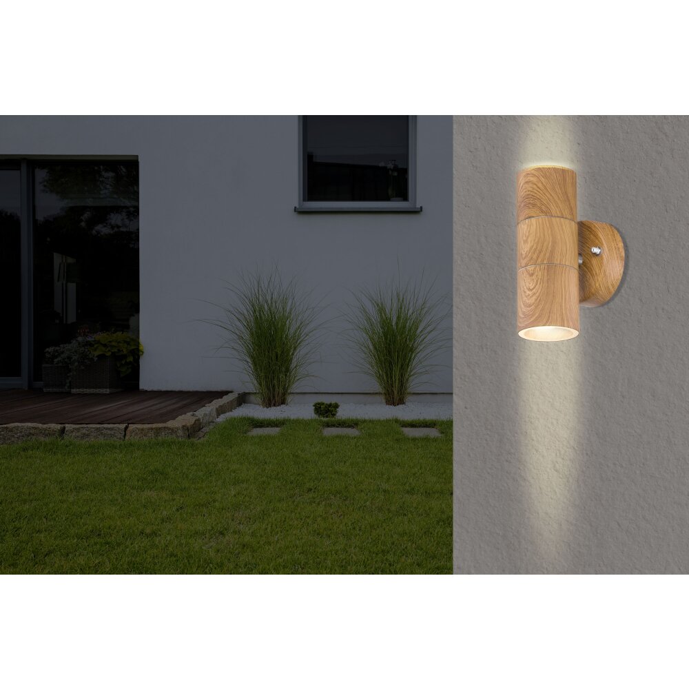 Globo JAICY Aplique para exterior Madera oscura, 2 luces main product photo