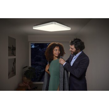LEDVANCE ORBIS Lámpara de Techo Blanca, 1 luz, Sensor de movimiento