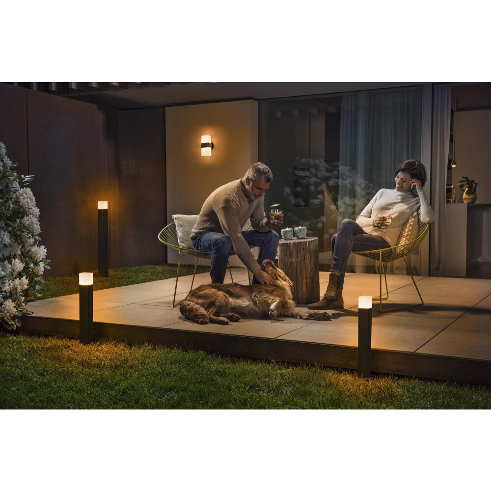 LEDVANCE CUBE Aplique para exterior Gris, 1 luz, Cambia de color main product photo