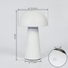 Telve Lámpara de mesa LED Blanca, 1 luz