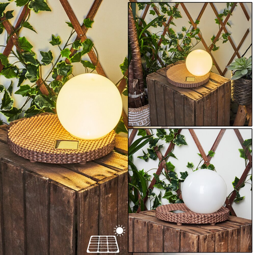 Centrache Lámpara solare LED Marrón, 1 luz main product photo