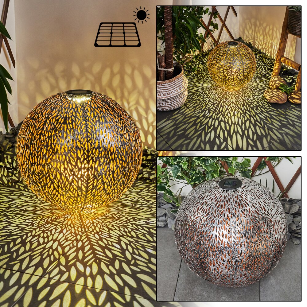 Samoao Lámpara solar LED Cobre, Negro, Plata, 1 luz main product photo