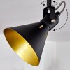 Upiano Lámpara de Techo Cromo, Negro, 4 luces