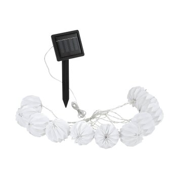 Eglo BALL Cadena de luces solares LED Blanca, 10 luces