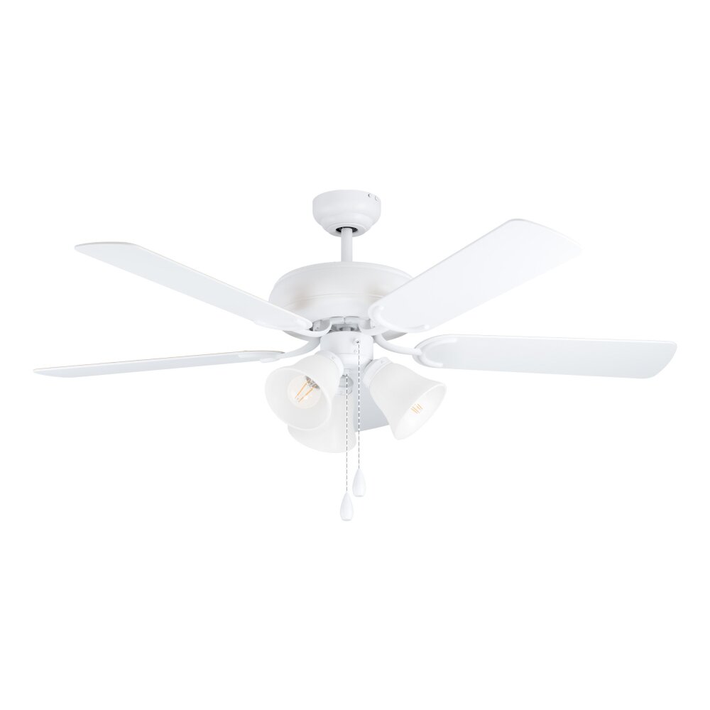 Eglo LAS PALMAS Ventilador de techo Blanca, 3 luces main product photo
