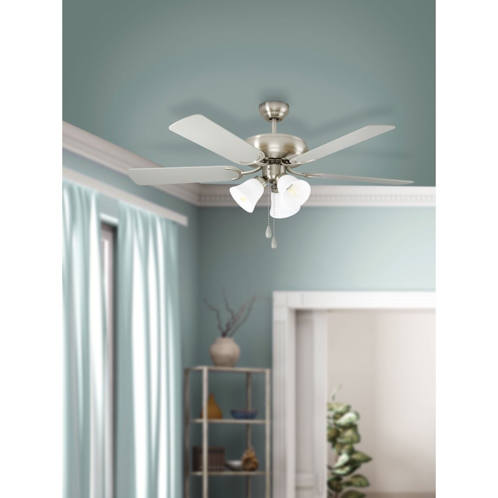 Eglo LAS PALMAS Ventilador de techo Níquel-mate, 3 luces main product photo