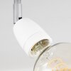 Musland Lámpara de Techo Cromo, Blanca, 4 luces
