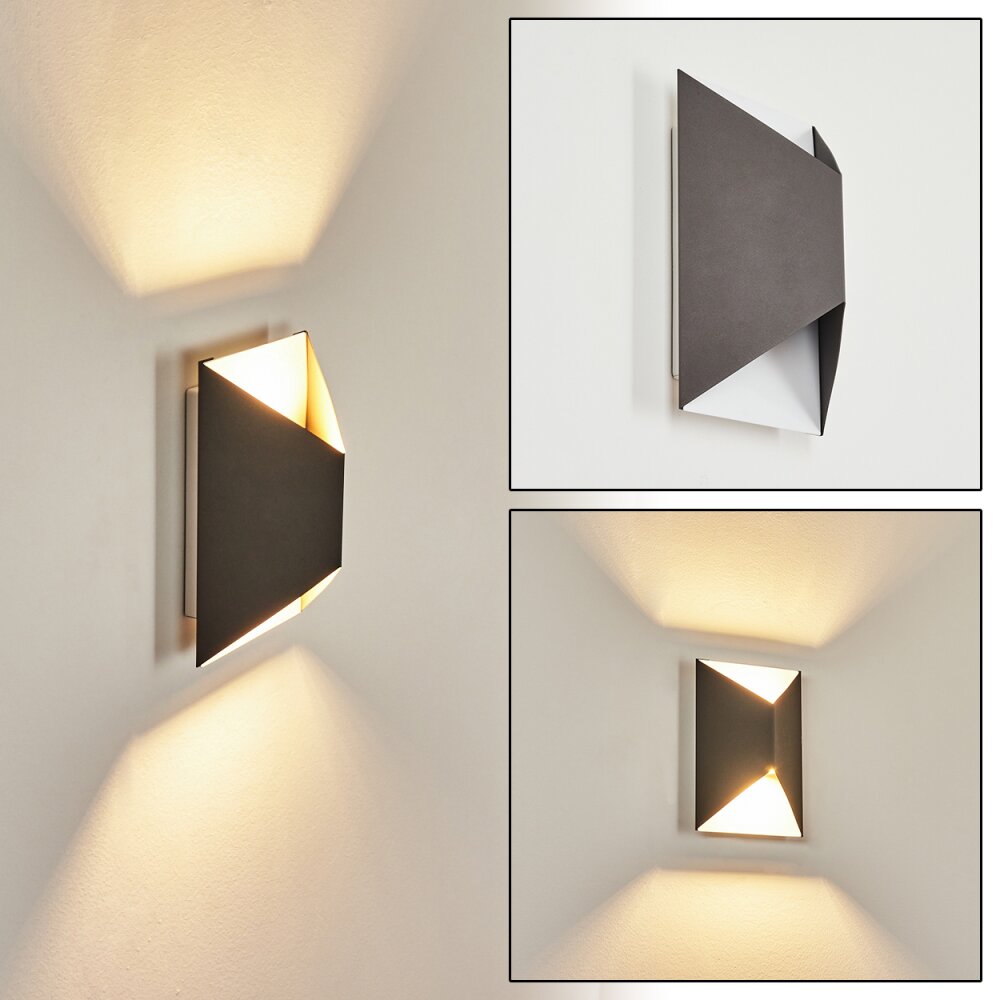 Hedno Aplique para exterior LED Antracita, Blanca, 2 luces main product photo