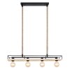 Globo TRIXI Lámpara Colgante Marrón, Madera clara, Negro, 4 luces