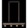 Globo TRIXI Lámpara Colgante Marrón, Madera clara, Negro, 4 luces