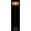 Globo GINA Lámpara de Pie Madera oscura, Negro, 1 luz