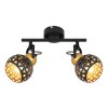 Globo SARRA Lámpara de Techo Negro, 2 luces
