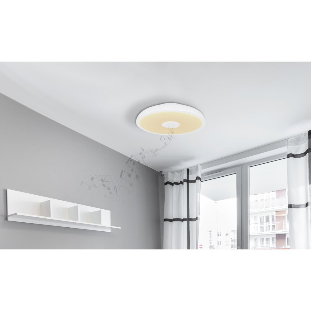 Globo RAFFY Lámpara de Techo LED, 1 luz, Mando a distancia, Cambia de color main product photo