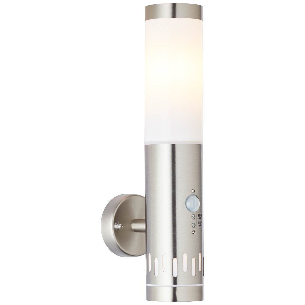 Brilliant Leigh Aplique para exterior Plata, 1 luz, Sensor de movimiento main product photo