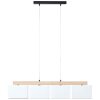 Brilliant Rayan Lámpara Colgante Madera clara, Negro, 4 luces