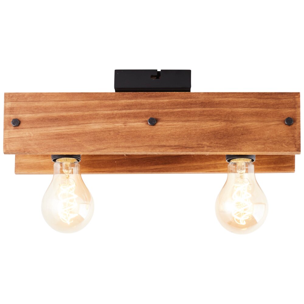 Brilliant Calandra Lámpara de Techo Madera clara, Negro, 2 luces main product photo